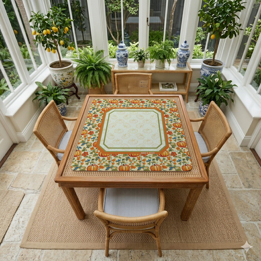 Harvest Pumpkin Thanksgiving Mahjong Mat