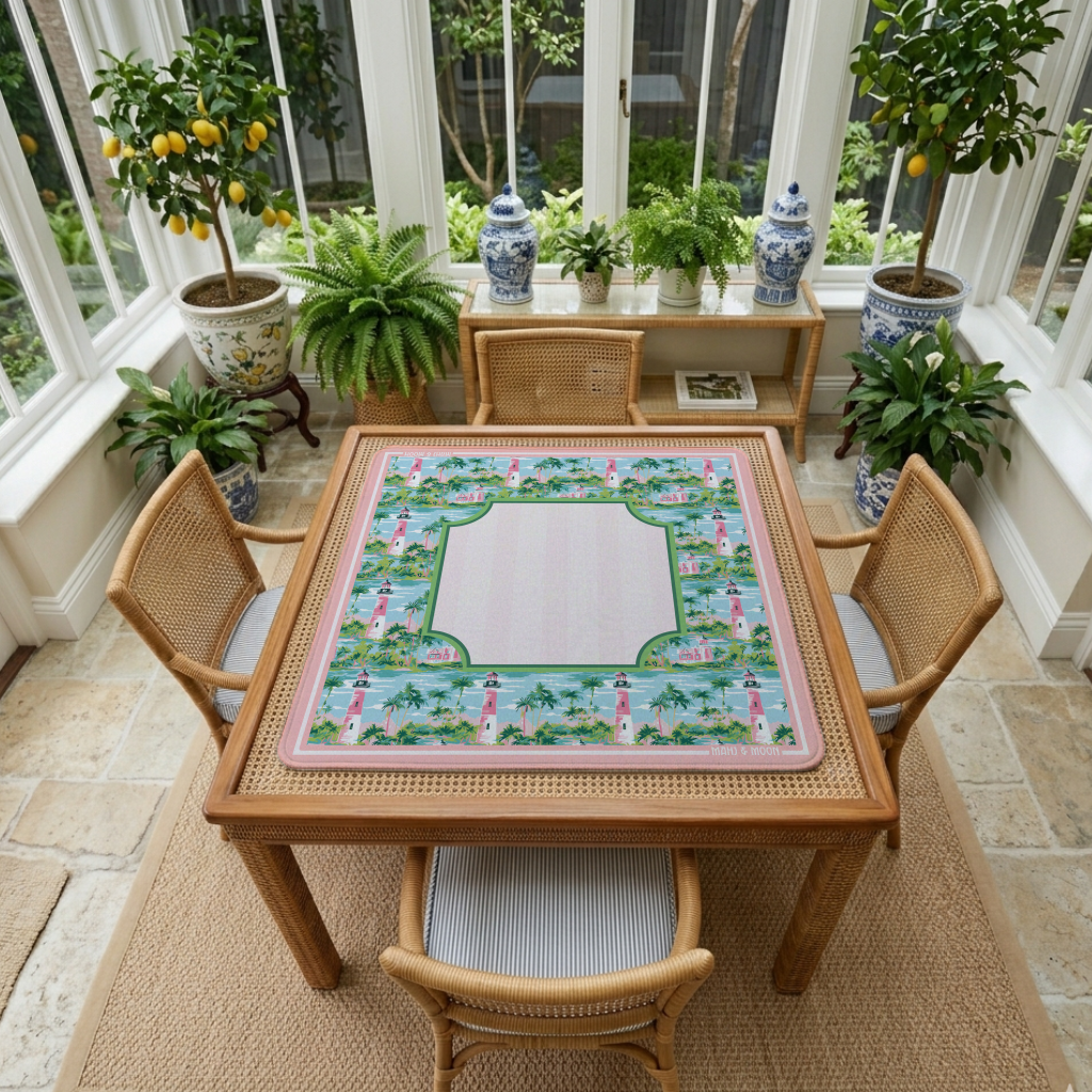 Palm Beach American Mahjong Mat | Bermuda Coastal Playing Mat