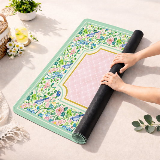 Chinoiserie Bird & Floral Mahjong Table Mat