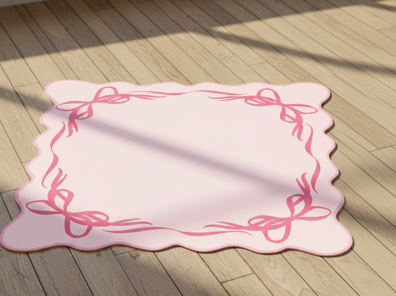 Coquette Pink Mahjong Mat with Carrying Bag β Rollable Mahjong Table Mat