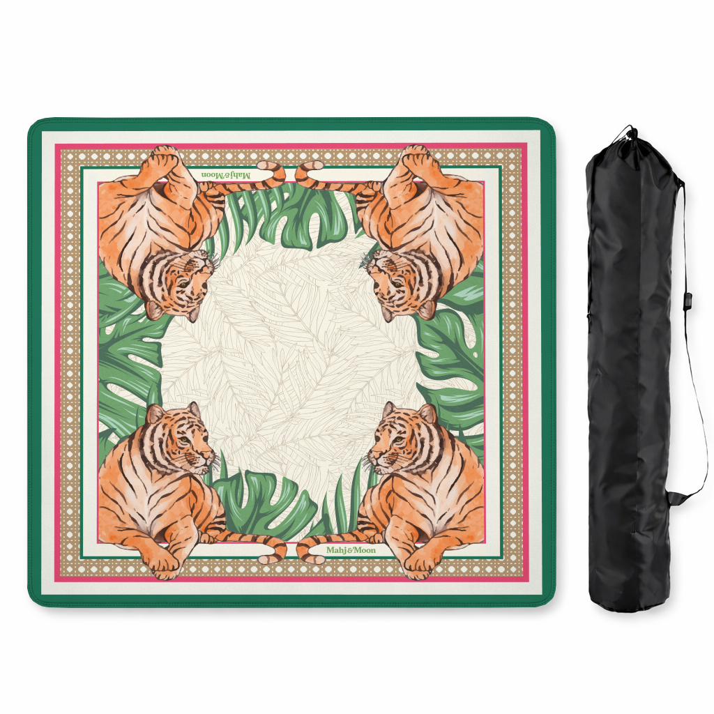 Emerald Tiger Jungle Mahjong Mat