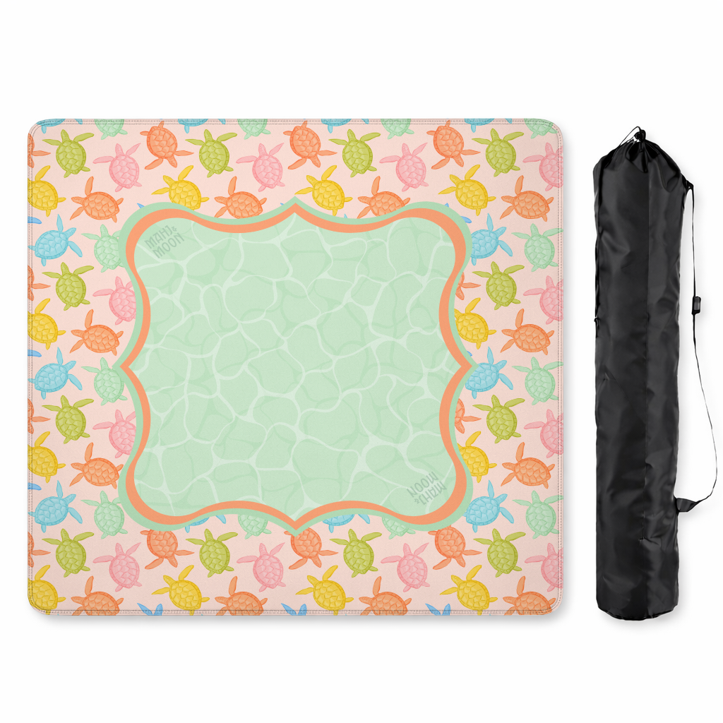 Pastel Turtle Coastal Mahjong Mat