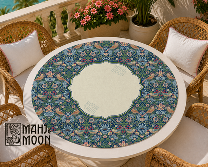 William Morris Inspired Round Mahjong Mat