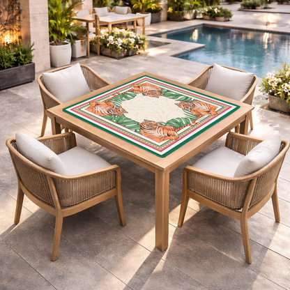 Emerald Tiger Jungle Mahjong Mat