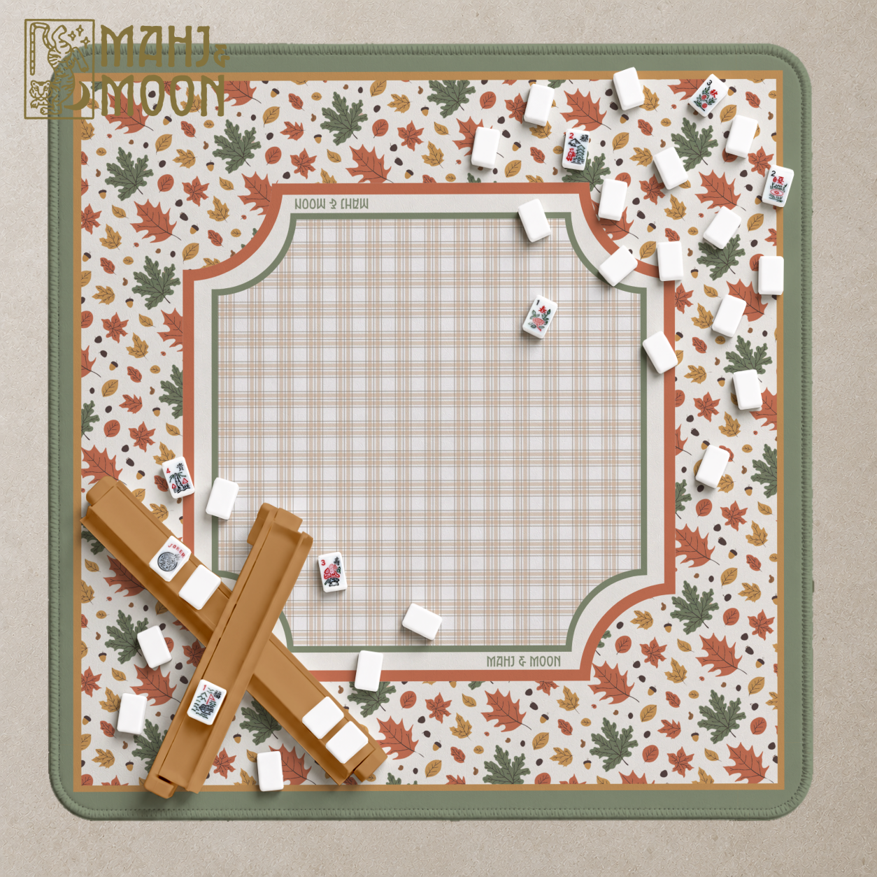Autumn Leaves Mahjong Mat