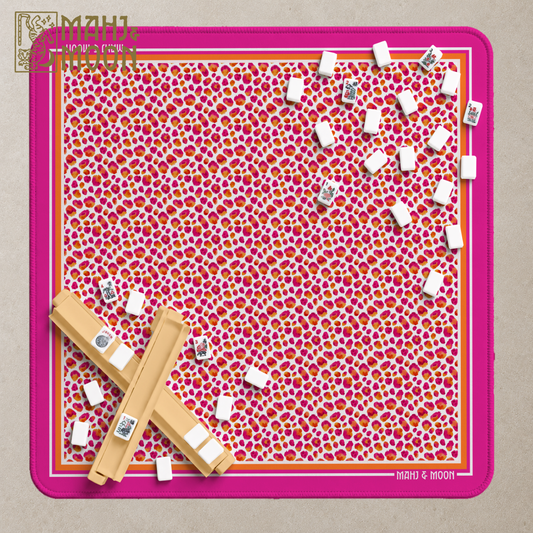 Pink Leopard Mahjong Mat