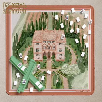 Italian Villa Mahjong Mat | Tuscan Estate American Mahjong Playing Mat