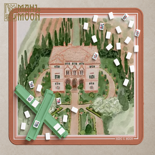 Italian Villa Mahjong Mat | Tuscan Estate American Mahjong Playing Mat
