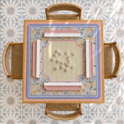 Wildflower American Mahjong Mat | Cottage Garden Floral Playing Mat