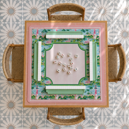 Palm Beach American Mahjong Mat | Bermuda Coastal Playing Mat