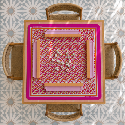Pink Leopard Mahjong Mat