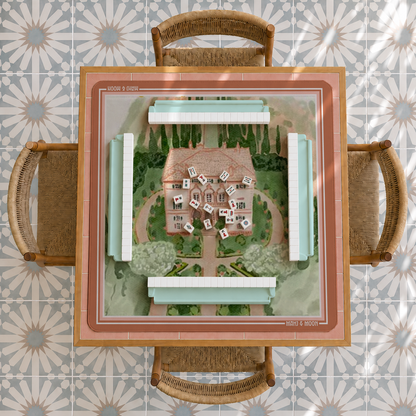 Italian Villa Mahjong Mat | Tuscan Estate American Mahjong Playing Mat