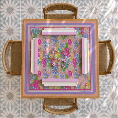Summer Bloom Mahjong Mat | Colorful Floral Mah Jongg Mat