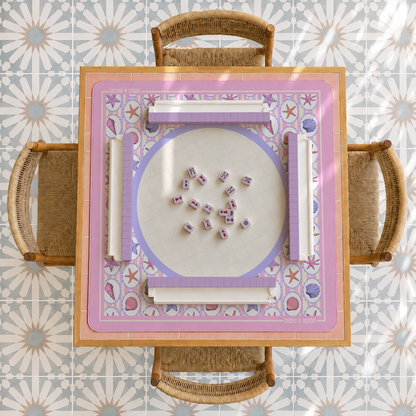 Seashell American Mahjong Mat | Coastal Beach House Playing Mat