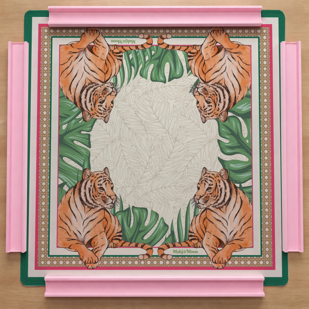 Emerald Tiger Jungle Mahjong Mat