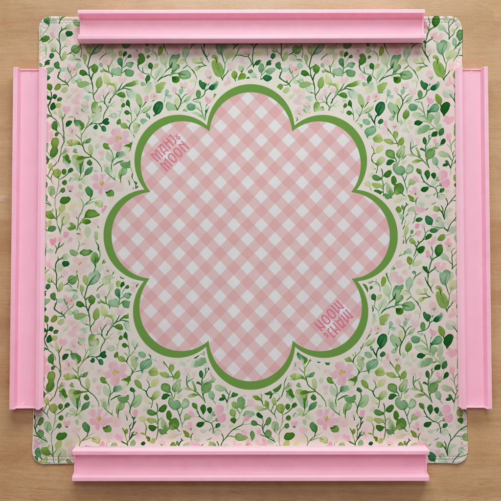 English Garden Gingham Mahjong Mat