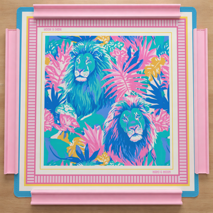 Lion American Mahjong Mat | Tropical Jungle Playing Mat