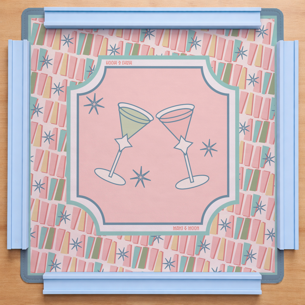 Retro Cocktail Mahjong Mat