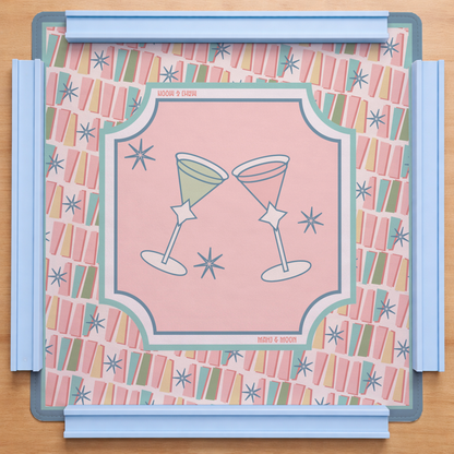 Retro Cocktail Mahjong Mat