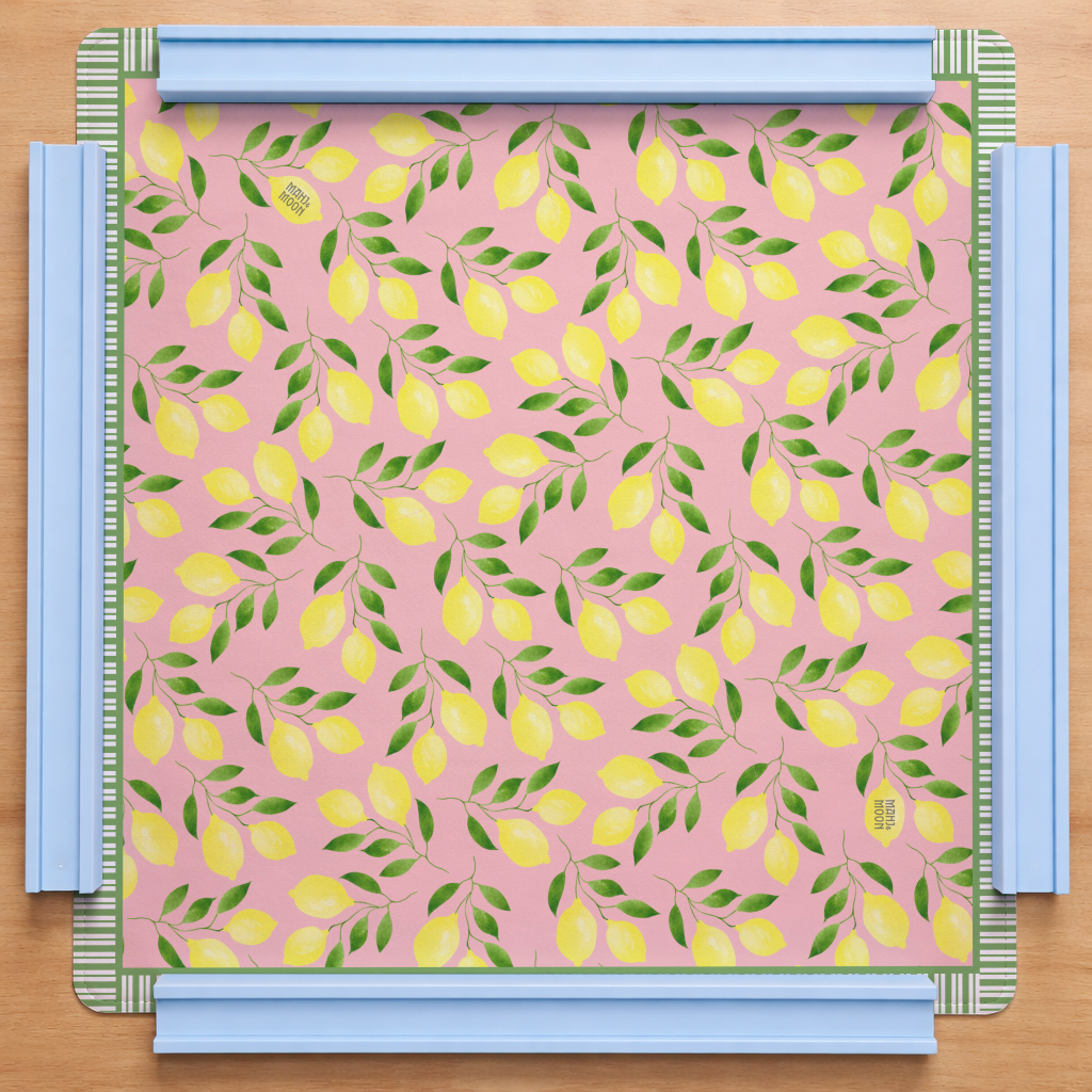 Amongst the Lemon Groves Pink Mahjong Mat