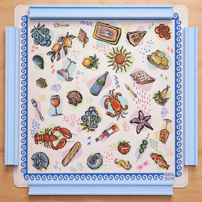 Italian Riviera Foodie Mahjong Mat