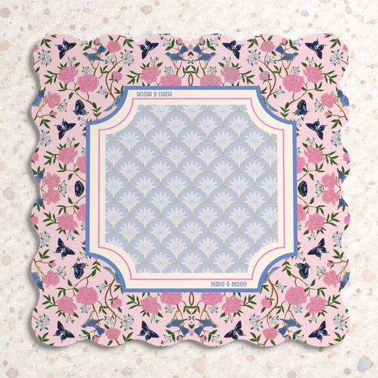 Scalloped Blossom Aviary Mahjong Mat