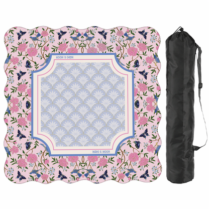 Scalloped Blossom Aviary Mahjong Mat