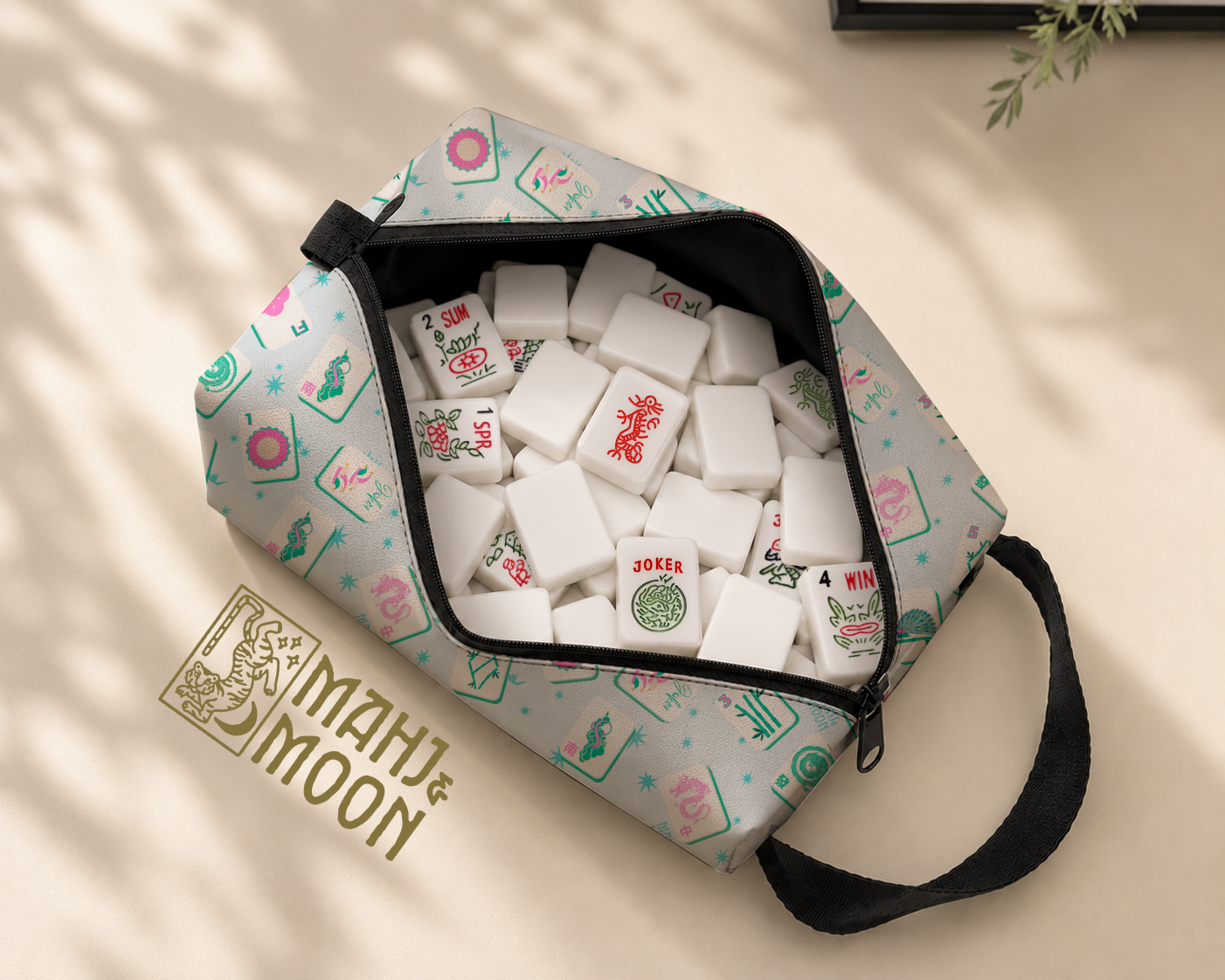 Pastel Mahjong Tile Bag | Cute American Mahjong Accessories Pouch