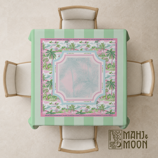 Palm Beach Mahjong Tablecloth | American Mahjong Tablecloth