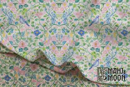 Bird Garden Mahjong Tablecloth
