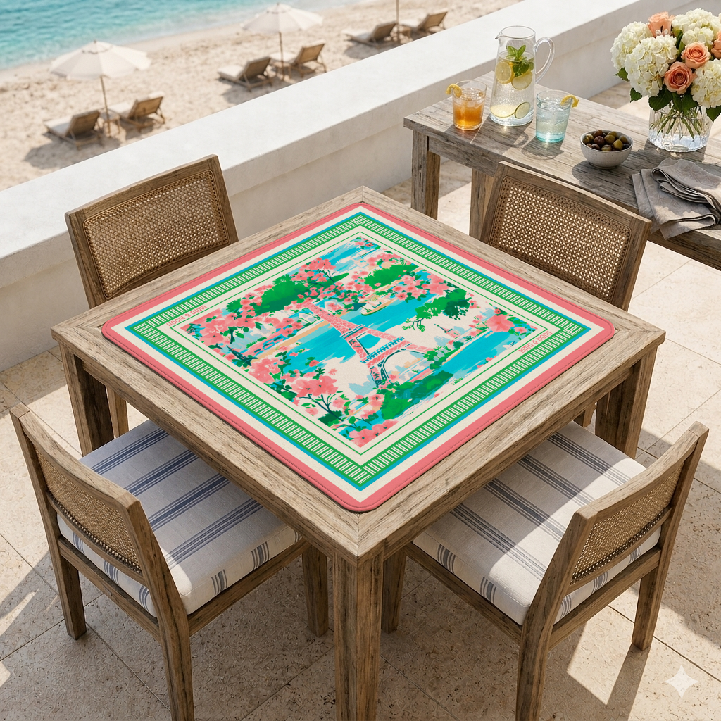 Paris in Bloom Mahjong Mat