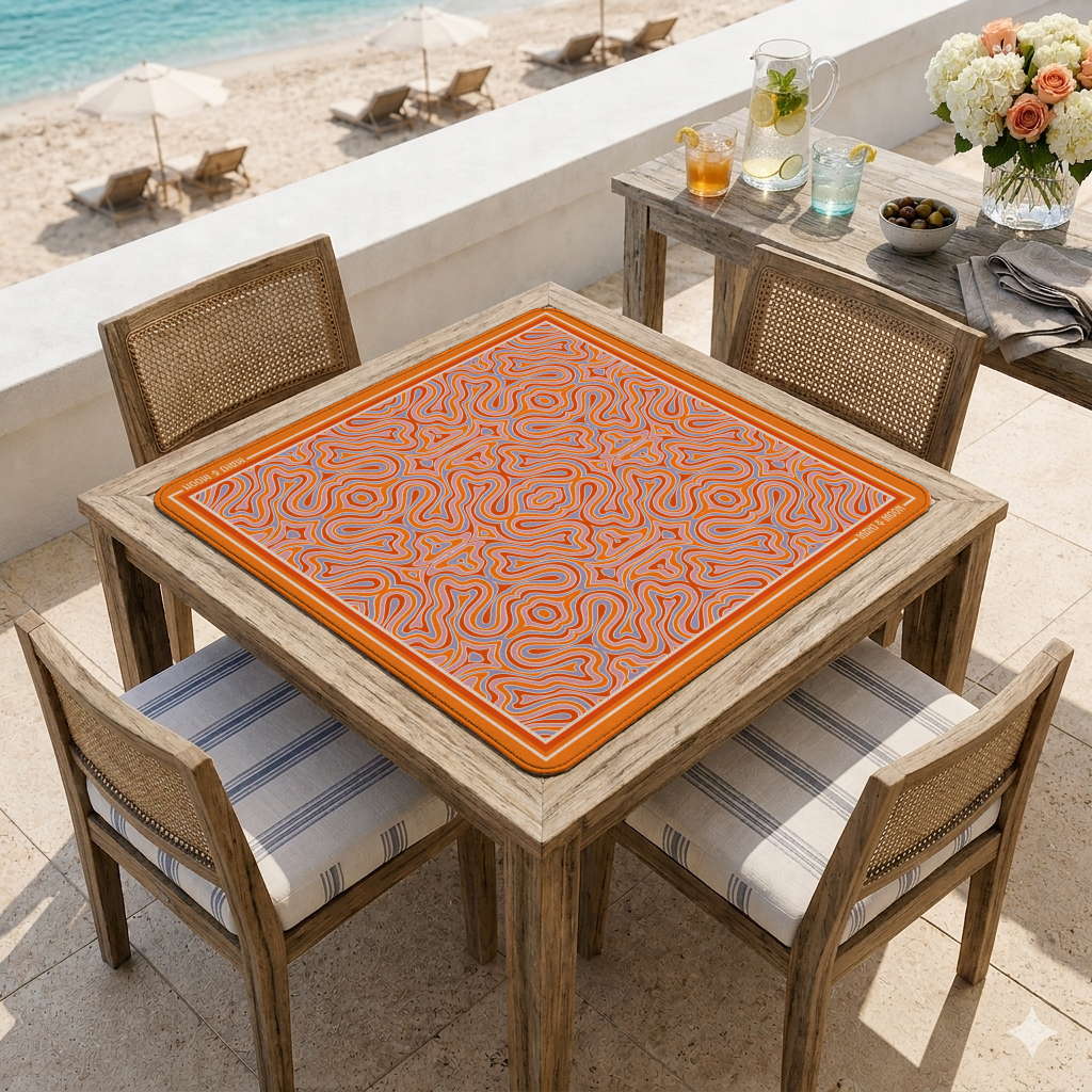 Retro Waves Mahjong Mat