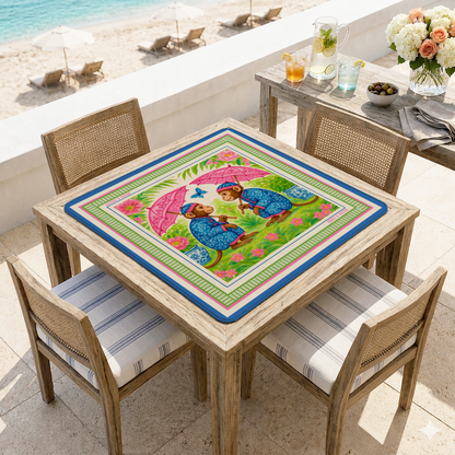 Monkey Garden Mahjong Mat