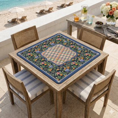 Citrus Chinoiserie Mahjong Mat