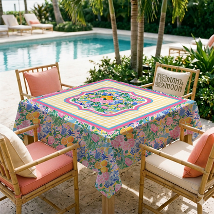 Citrus Garden Mahjong Tablecloth