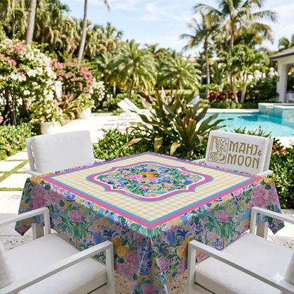 Citrus Garden Mahjong Tablecloth