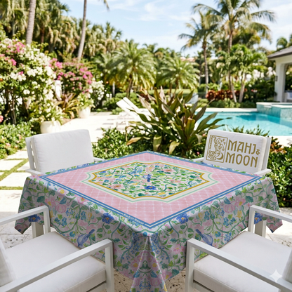 Bird Garden Mahjong Tablecloth