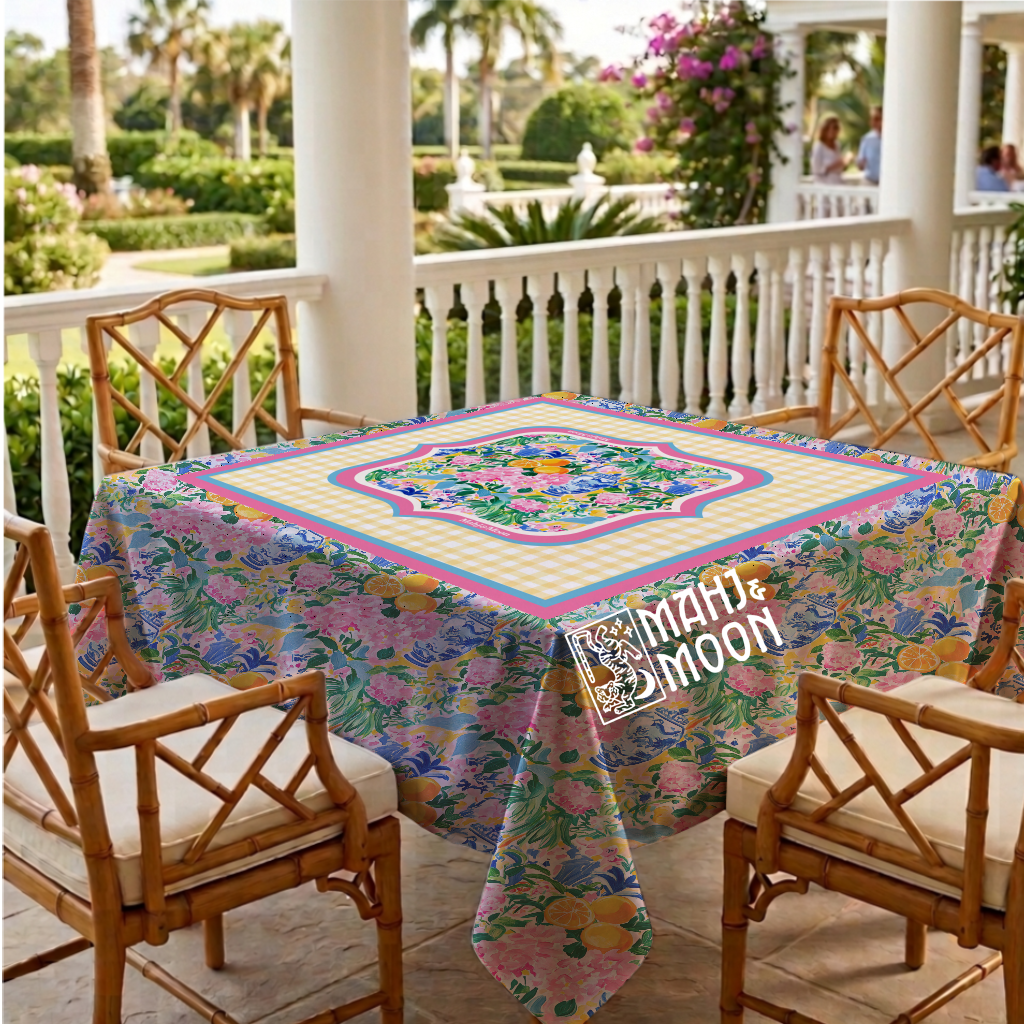 Citrus Garden Mahjong Tablecloth