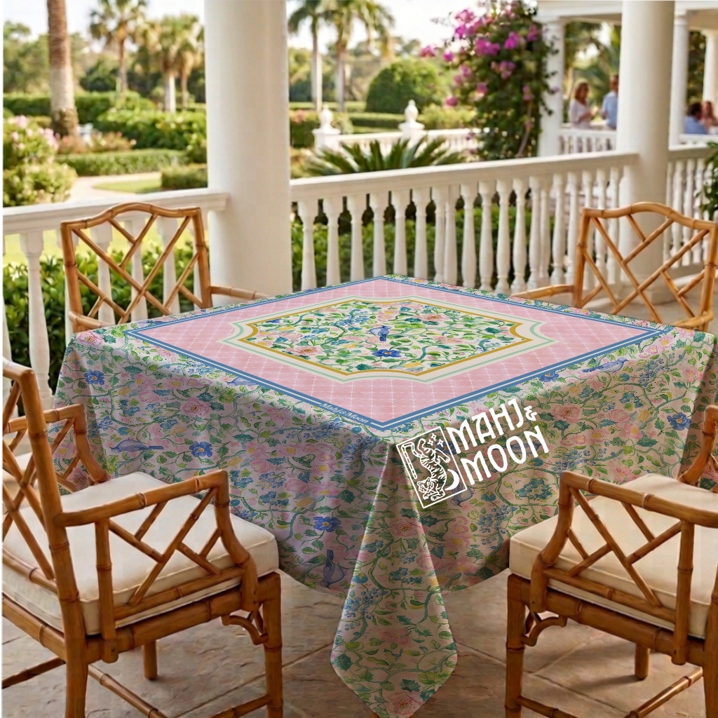 Bird Garden Mahjong Tablecloth