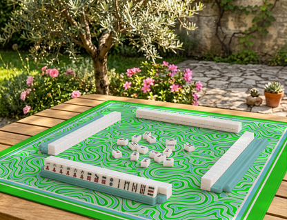 Green Retro Mahjong Mat