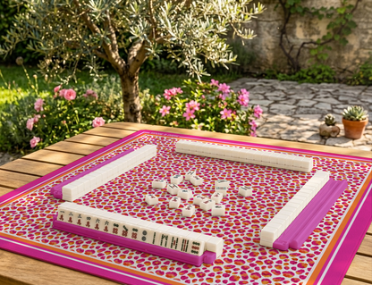 Pink Leopard Mahjong Mat