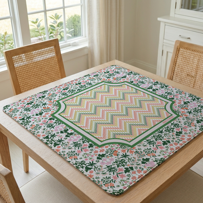 Botanical Chevron Mahjong Mat