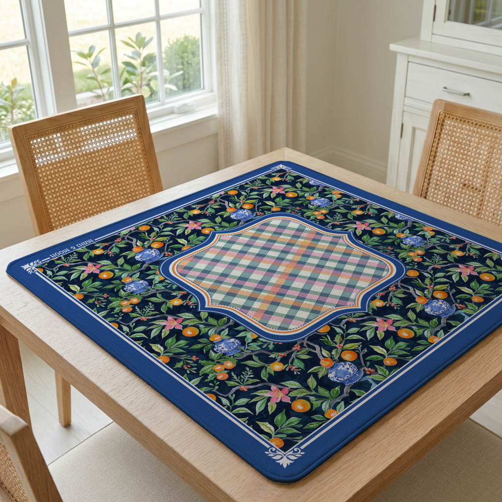 Citrus Chinoiserie Mahjong Mat