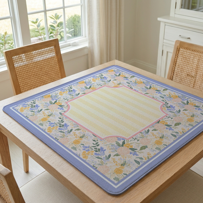 Wildflower American Mahjong Mat | Cottage Garden Floral Playing Mat