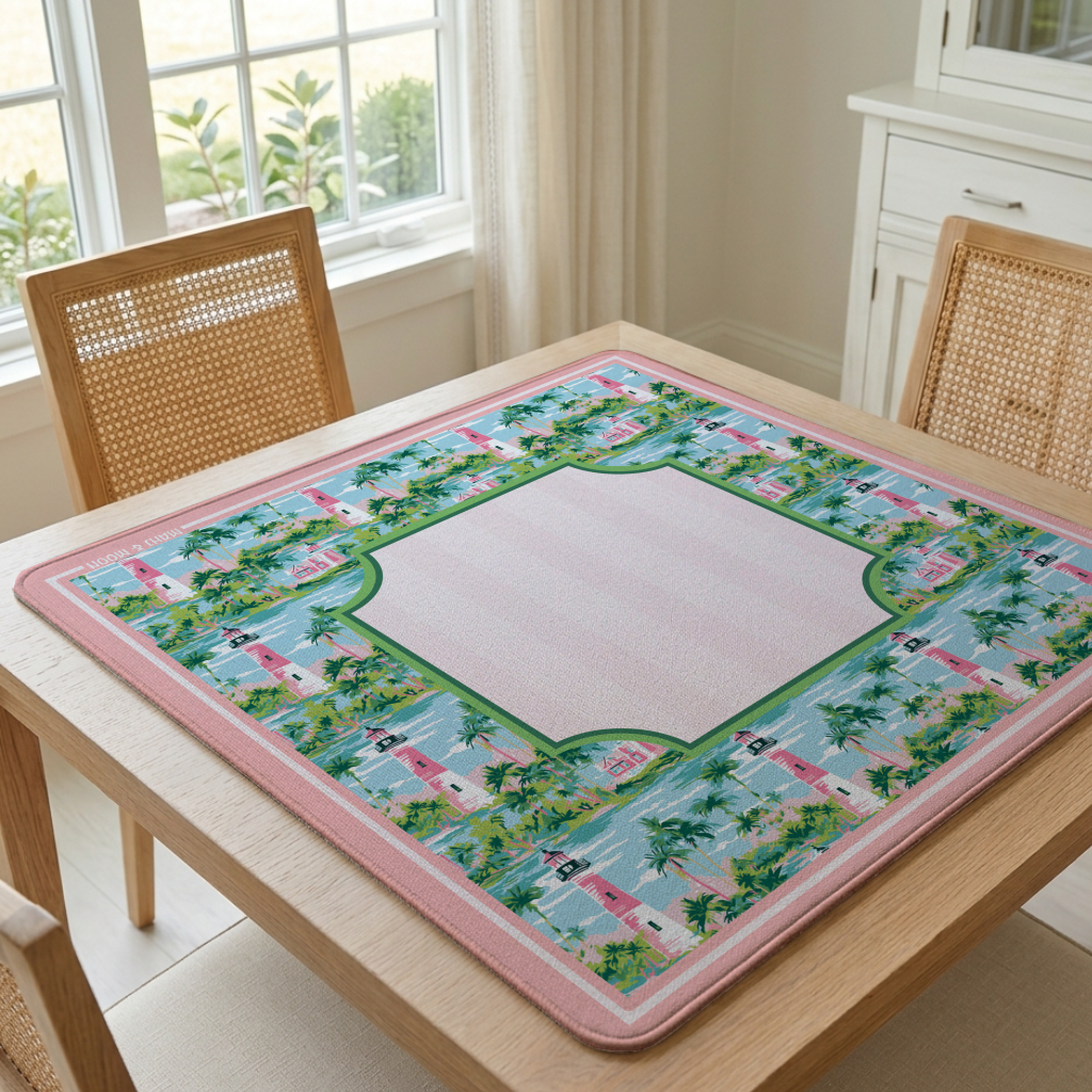 Palm Beach American Mahjong Mat | Bermuda Coastal Playing Mat
