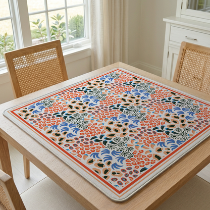 Leopard American Mahjong Mat | Preppy Animal Print Playing Mat