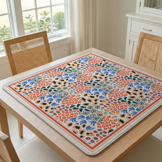 Leopard American Mahjong Mat | Preppy Animal Print Playing Mat