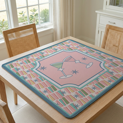 Retro Cocktail Mahjong Mat