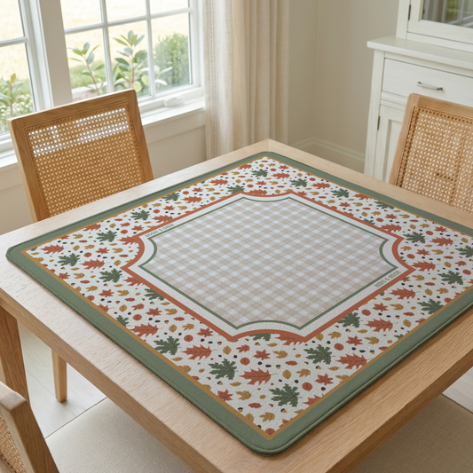 Autumn Leaves Mahjong Mat