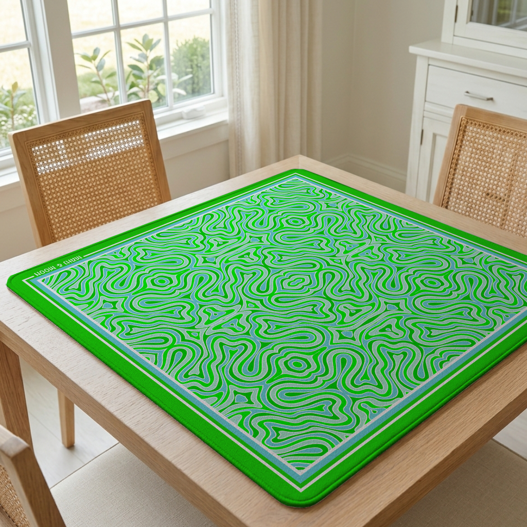Green Retro Mahjong Mat